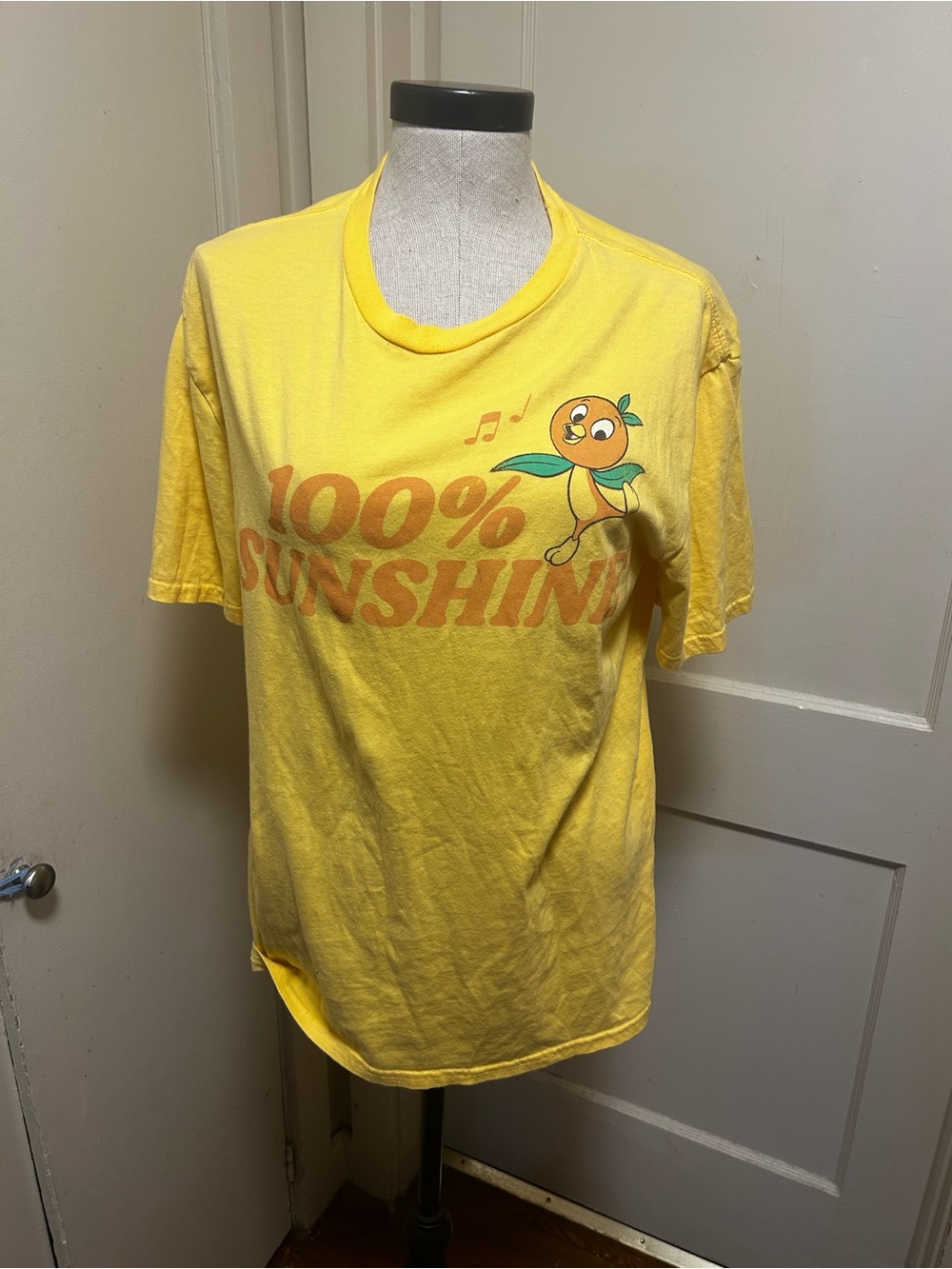 Disney Yellow '100% Sunshine' Graphic Short Sleeve Tee
